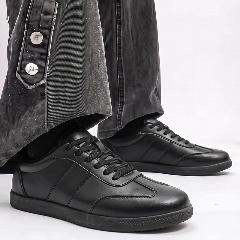 Men Formal Wear All Black - Versatile Men's Genuine Leather Shoes Black