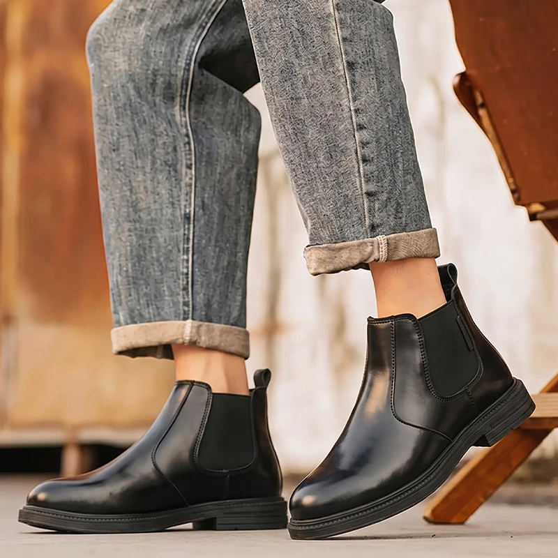 Men Leather Chelsea Ankle Boot - Men Formal Wear With Boots review and price