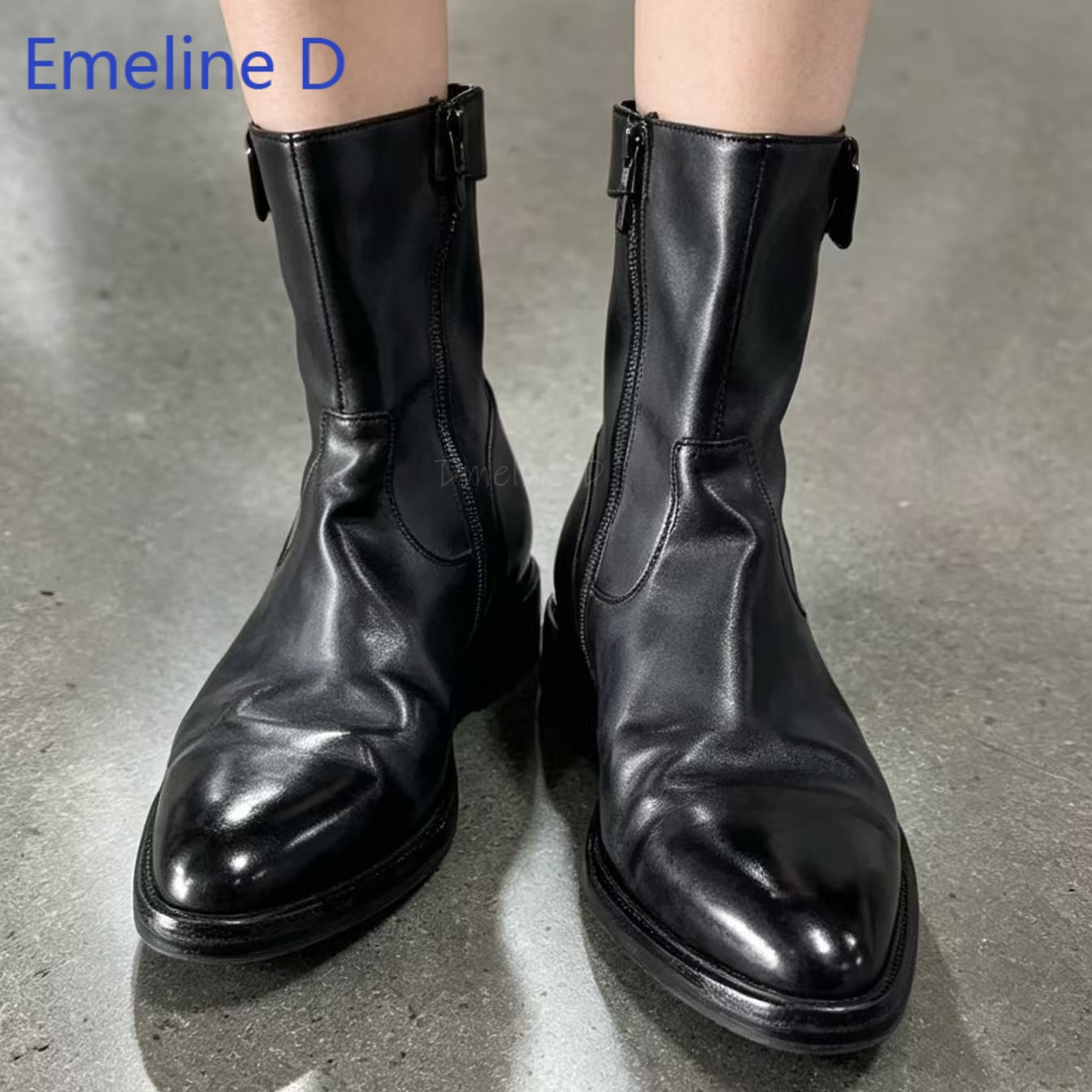 Men Vintage Wrinkled Leather A - Men Formal Wear With Boots review and price