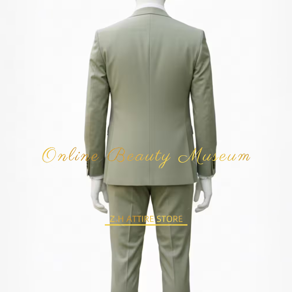 Men’s Sage Green 3-Piece Suit  - Men Formal Wear Modern review and price